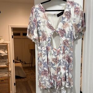 MINKPINK Floral Print Dress with Zipper